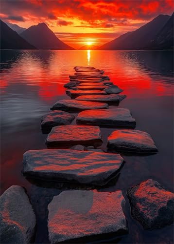 Puzzle 150 Teile, Sonnenaufgang See Puzzle für Erwachsene 35 x 25 cm Herausforderndes Rätsel Puzzlespiele für Die Ganze Familie Geschenke für Frauen Männer Puzzles 150 Puzzle 150 Teile, Sonnenaufgang See Puzzle für Erwachsene 35 x 25 cm Herausforderndes Rätsel Puzzlespiele für Die Ganze Familie Geschenke für Frauen Männer Puzzles 150 von Jiian