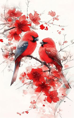 Puzzle 150 Teile Erwachsene Rote Blumen Vögel 35 x 25 cm, Pädagogisches Spiel, Kreative Unterhaltung, Spaß, Klassisches Puzzle für Erwachsene Puzzle 150 Puzzle 150 Teile Erwachsene Rote Blumen Vögel 35 x 25 cm, Pädagogisches Spiel, Kreative Unterhaltung, Spaß, Klassisches Puzzle für Erwachsene Puzzle 150 von Jiian