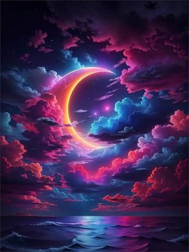 Puzzle 1500 Teile, Mond Wolken Puzzle für Erwachsene 87 x 57 cm Herausforderndes Rätsel Puzzlespiele für Die Ganze Familie Geschenke für Frauen Männer Puzzles 1500 von Jiian
