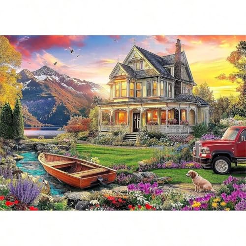 Puzzle 200 Teile für Erwachsene Seeschloss Impossible Game Pädagogisches Spiel Herausforderndes Rätsel 200 Teile Puzzles 35 x 25 cm von Jiian