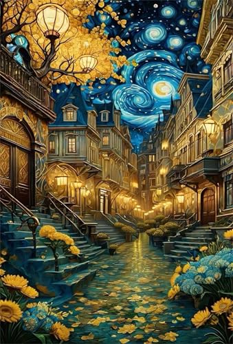 Puzzle 200 Teile für Erwachsene Straßen der Sternenstadt Impossible Game Pädagogisches Spiel Herausforderndes Rätsel 200 Teile Puzzles 35 x 25 cm von Jiian