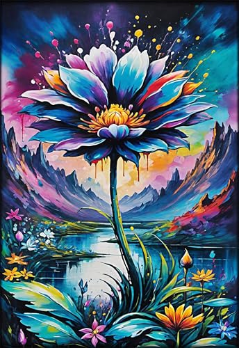 Puzzle 2000 Teile für Erwachsene Aquarellblumen Impossible Game Pädagogisches Spiel Herausforderndes Rätsel 2000 Teile Puzzles 100 x 70 cm von Jiian