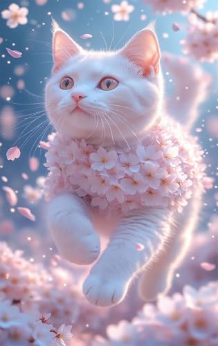 Puzzle 2000 Teile für Erwachsene Blume Tier Katze Impossible Game Pädagogisches Spiel Herausforderndes Rätsel 2000 Teile Puzzles 100 x 70 cm von Jiian