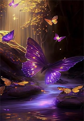 Puzzle 2000 Teile für Erwachsene Lila Schmetterling Impossible Game Pädagogisches Spiel Herausforderndes Rätsel 2000 Teile Puzzles 100 x 70 cm von Jiian