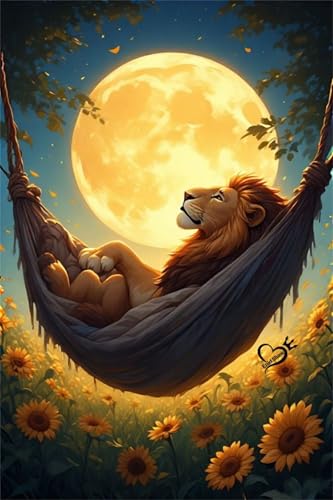 Puzzle 2000 Teile für Erwachsene Mondlöwe Impossible Game Pädagogisches Spiel Herausforderndes Rätsel 2000 Teile Puzzles 100 x 70 cm von Jiian