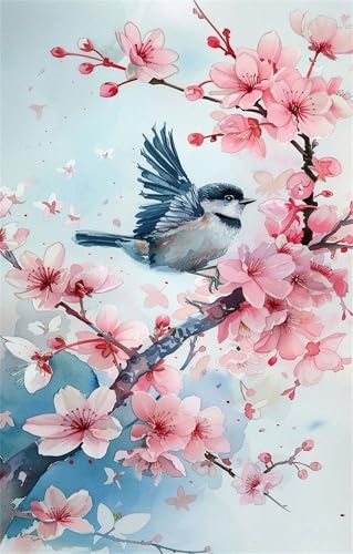 Puzzle 2000 Teile für Erwachsene Rosa Blumenvögel Impossible Game Pädagogisches Spiel Herausforderndes Rätsel 2000 Teile Puzzles 100 x 70 cm von Jiian