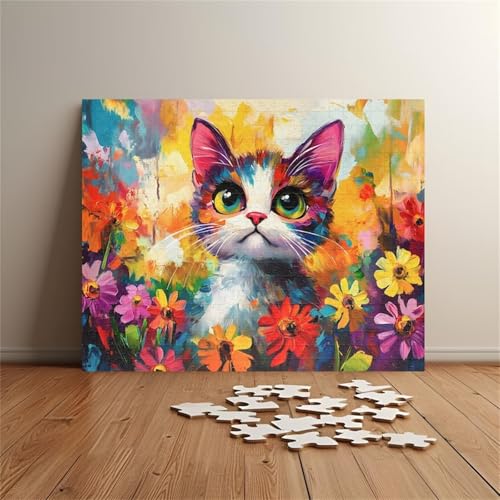 Puzzle 300 Teile, Aquarell Katzenblume Puzzle für Erwachsene 38 x 26 cm Herausforderndes Rätsel Puzzlespiele für Die Ganze Familie Geschenke für Frauen Männer Puzzles 300 Puzzle 300 Teile, Aquarell Katzenblume Puzzle für Erwachsene 38 x 26 cm Herausforderndes Rätsel Puzzlespiele für Die Ganze Familie Geschenke für Frauen Männer Puzzles 300 von Jiian