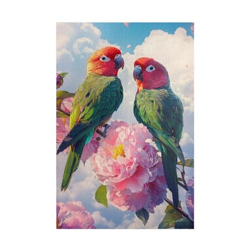 Puzzle 300 Teile, Blumenpapagei Puzzle für Erwachsene 38 x 26 cm Herausforderndes Rätsel Puzzlespiele für Die Ganze Familie Geschenke für Frauen Männer Puzzles 300 von Jiian