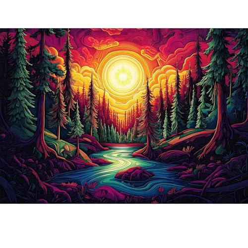 Puzzle 300 Teile, Sonnenwaldflüsse Puzzle für Erwachsene 38 x 26 cm Herausforderndes Rätsel Puzzlespiele für Die Ganze Familie Geschenke für Frauen Männer Puzzles 300 Puzzle 300 Teile, Sonnenwaldflüsse Puzzle für Erwachsene 38 x 26 cm Herausforderndes Rätsel Puzzlespiele für Die Ganze Familie Geschenke für Frauen Männer Puzzles 300 von Jiian