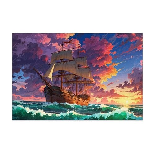Puzzle 300 Teile, Wellen Boot Sonnenaufgang Puzzle für Erwachsene 38 x 26 cm Herausforderndes Rätsel Puzzlespiele für Die Ganze Familie Geschenke für Frauen Männer Puzzles 300 Puzzle 300 Teile, Wellen Boot Sonnenaufgang Puzzle für Erwachsene 38 x 26 cm Herausforderndes Rätsel Puzzlespiele für Die Ganze Familie Geschenke für Frauen Männer Puzzles 300 von Jiian