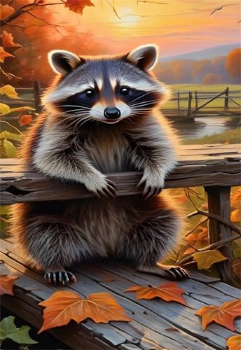 Puzzle 300 Teile Erwachsene Blatt Waschbär Tier 38 x 26 cm, Pädagogisches Spiel, Kreative Unterhaltung, Spaß, Klassisches Puzzle für Erwachsene Puzzle 300 Puzzle 300 Teile Erwachsene Blatt Waschbär Tier 38 x 26 cm, Pädagogisches Spiel, Kreative Unterhaltung, Spaß, Klassisches Puzzle für Erwachsene Puzzle 300 von Jiian