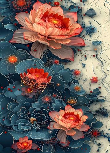 Puzzle 300 Teile für Erwachsene Blumen Impossible Game Pädagogisches Spiel Herausforderndes Rätsel 300 Teile Puzzles 40 x 28 cm von Jiian