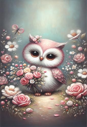 Puzzle 300 Teile für Erwachsene Blumeneule Impossible Game Pädagogisches Spiel Herausforderndes Rätsel 300 Teile Puzzles 40 x 28 cm von Jiian