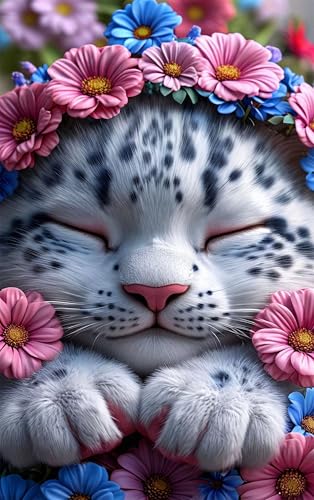 Puzzle 300 Teile für Erwachsene Blumenleopard Impossible Game Pädagogisches Spiel Herausforderndes Rätsel 300 Teile Puzzles 40 x 28 cm von Jiian