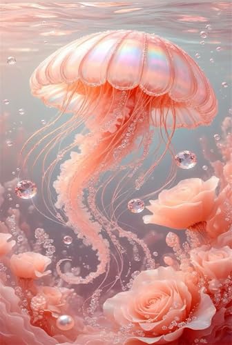 Puzzle 300 Teile für Erwachsene Blumenqualle Impossible Game Pädagogisches Spiel Herausforderndes Rätsel 300 Teile Puzzles 40 x 28 cm von Jiian