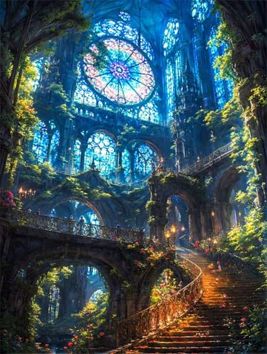 Puzzle 300 Teile für Erwachsene Fantasieschloss Impossible Game Pädagogisches Spiel Herausforderndes Rätsel 300 Teile Puzzles 40 x 28 cm von Jiian