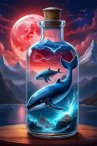 Puzzle 300 Teile für Erwachsene Mondwal Impossible Game Pädagogisches Spiel Herausforderndes Rätsel 300 Teile Puzzles 40 x 28 cm von Jiian