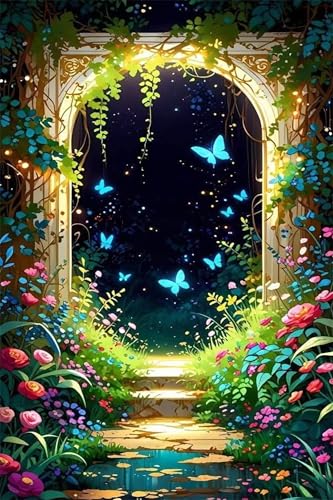 Puzzle 300 Teile für Erwachsene Schmetterlingsblume Impossible Game Pädagogisches Spiel Herausforderndes Rätsel 300 Teile Puzzles 40 x 28 cm von Jiian