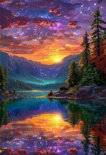 Puzzle 300 Teile für Erwachsene Sonnenuntergang Bergsee Impossible Game Pädagogisches Spiel Herausforderndes Rätsel 300 Teile Puzzles 40 x 28 cm Puzzle 300 Teile für Erwachsene Sonnenuntergang Bergsee Impossible Game Pädagogisches Spiel Herausforderndes Rätsel 300 Teile Puzzles 40 x 28 cm von Jiian