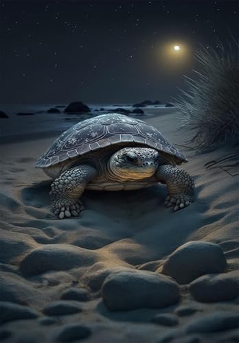 Puzzle 300 Teile für Erwachsene Strandschildkröte Impossible Game Pädagogisches Spiel Herausforderndes Rätsel 300 Teile Puzzles 40 x 28 cm von Jiian