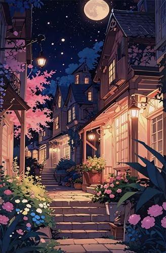 Puzzle 300 Teile für Erwachsene Straßenblumen Impossible Game Pädagogisches Spiel Herausforderndes Rätsel 300 Teile Puzzles 40 x 28 cm von Jiian