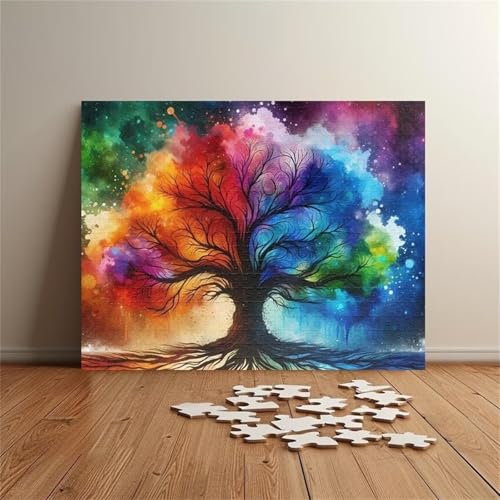 Puzzle 500 Teile, Aquarell Baum des Lebens Puzzle für Erwachsene 52 x 38 cm Herausforderndes Rätsel Puzzlespiele für Die Ganze Familie Geschenke für Frauen Männer Puzzles 500 Puzzle 500 Teile, Aquarell Baum des Lebens Puzzle für Erwachsene 52 x 38 cm Herausforderndes Rätsel Puzzlespiele für Die Ganze Familie Geschenke für Frauen Männer Puzzles 500 von Jiian