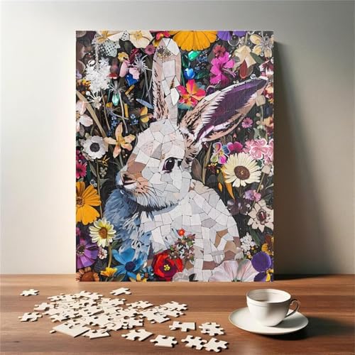 Puzzle 500 Teile, Blume Kaninchen Tier Puzzle für Erwachsene 52 x 38 cm Herausforderndes Rätsel Puzzlespiele für Die Ganze Familie Geschenke für Frauen Männer Puzzles 500 Puzzle 500 Teile, Blume Kaninchen Tier Puzzle für Erwachsene 52 x 38 cm Herausforderndes Rätsel Puzzlespiele für Die Ganze Familie Geschenke für Frauen Männer Puzzles 500 von Jiian