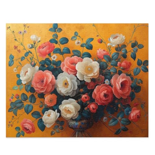 Puzzle 500 Teile, Blumen in der Vase Puzzle für Erwachsene 52 x 38 cm Herausforderndes Rätsel Puzzlespiele für Die Ganze Familie Geschenke für Frauen Männer Puzzles 500 von Jiian