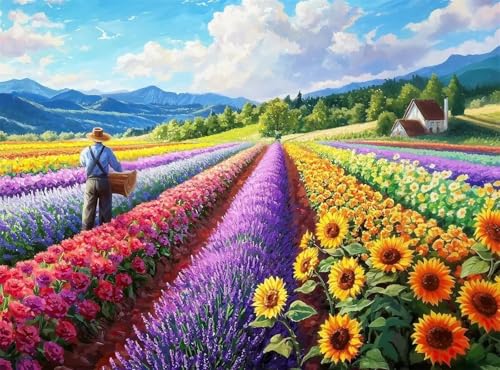 Puzzle 500 Teile, Blumenfelder Puzzle für Erwachsene 52 x 38 cm Herausforderndes Rätsel Puzzlespiele für Die Ganze Familie Geschenke für Frauen Männer Puzzles 500 Puzzle 500 Teile, Blumenfelder Puzzle für Erwachsene 52 x 38 cm Herausforderndes Rätsel Puzzlespiele für Die Ganze Familie Geschenke für Frauen Männer Puzzles 500 von Jiian
