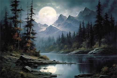 Puzzle 500 Teile, Mond Berg Dschungel Puzzle für Erwachsene 52 x 38 cm Herausforderndes Rätsel Puzzlespiele für Die Ganze Familie Geschenke für Frauen Männer Puzzles 500 Puzzle 500 Teile, Mond Berg Dschungel Puzzle für Erwachsene 52 x 38 cm Herausforderndes Rätsel Puzzlespiele für Die Ganze Familie Geschenke für Frauen Männer Puzzles 500 von Jiian