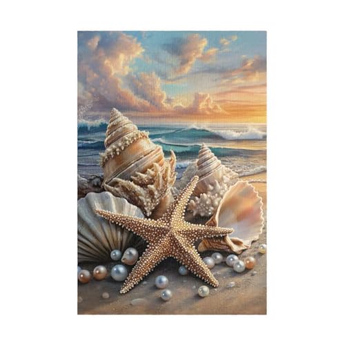Puzzle 500 Teile, Muschel Seestern Puzzle für Erwachsene 52 x 38 cm Herausforderndes Rätsel Puzzlespiele für Die Ganze Familie Geschenke für Frauen Männer Puzzles 500 Puzzle 500 Teile, Muschel Seestern Puzzle für Erwachsene 52 x 38 cm Herausforderndes Rätsel Puzzlespiele für Die Ganze Familie Geschenke für Frauen Männer Puzzles 500 von Jiian