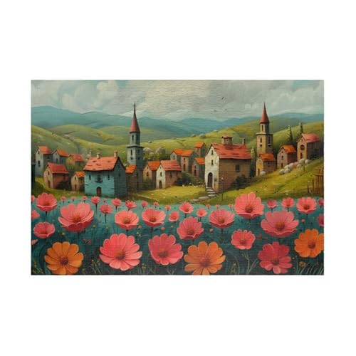 Puzzle 500 Teile, Rosa Blumenlandschaft Puzzle für Erwachsene 52 x 38 cm Herausforderndes Rätsel Puzzlespiele für Die Ganze Familie Geschenke für Frauen Männer Puzzles 500 Puzzle 500 Teile, Rosa Blumenlandschaft Puzzle für Erwachsene 52 x 38 cm Herausforderndes Rätsel Puzzlespiele für Die Ganze Familie Geschenke für Frauen Männer Puzzles 500 von Jiian