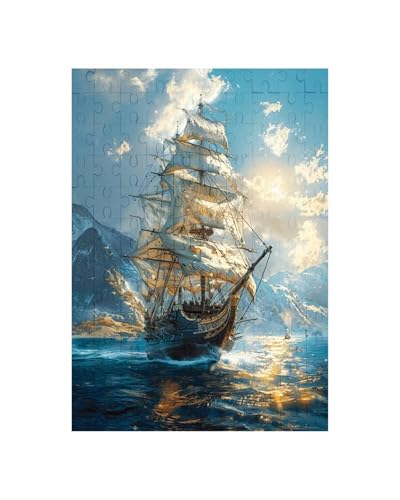 Puzzle 500 Teile, Segelboot Ozean Puzzle für Erwachsene 52 x 38 cm Herausforderndes Rätsel Puzzlespiele für Die Ganze Familie Geschenke für Frauen Männer Puzzles 500 von Jiian