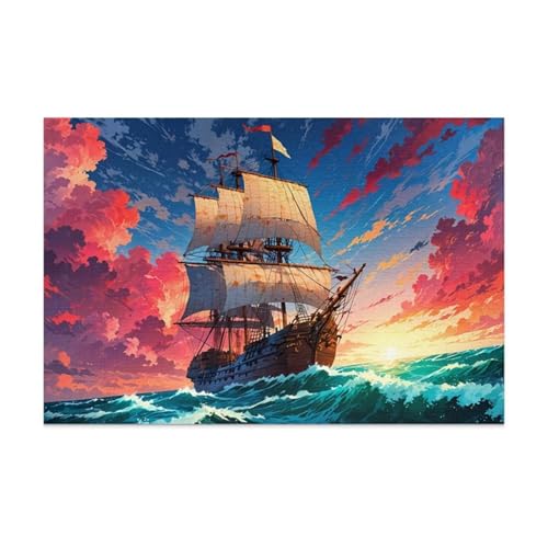 Puzzle 500 Teile, Segelboot Wellen Sonnenaufgang Puzzle für Erwachsene 52 x 38 cm Herausforderndes Rätsel Puzzlespiele für Die Ganze Familie Geschenke für Frauen Männer Puzzles 500 Puzzle 500 Teile, Segelboot Wellen Sonnenaufgang Puzzle für Erwachsene 52 x 38 cm Herausforderndes Rätsel Puzzlespiele für Die Ganze Familie Geschenke für Frauen Männer Puzzles 500 von Jiian