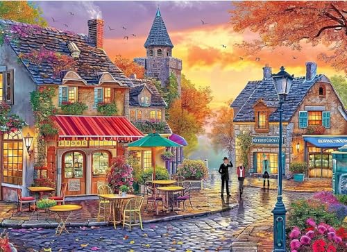 Puzzle 500 Teile, Straßen Städte Puzzle für Erwachsene 52 x 38 cm Herausforderndes Rätsel Puzzlespiele für Die Ganze Familie Geschenke für Frauen Männer Puzzles 500 von Jiian