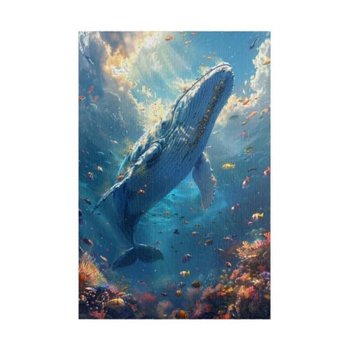 Puzzle 500 Teile, Tiere Wal Puzzle für Erwachsene 52 x 38 cm Herausforderndes Rätsel Puzzlespiele für Die Ganze Familie Geschenke für Frauen Männer Puzzles 500 von Jiian