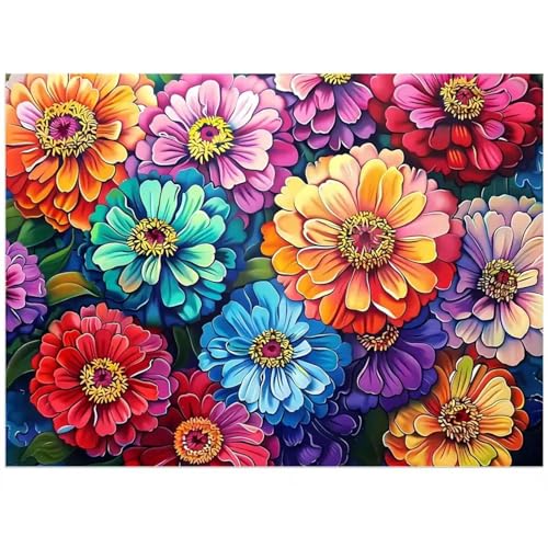 Puzzle 500 Teile Erwachsene Bunte Blumen 52 x 38 cm, Pädagogisches Spiel, Kreative Unterhaltung, Spaß, Klassisches Puzzle für Erwachsene Puzzle 500 Puzzle 500 Teile Erwachsene Bunte Blumen 52 x 38 cm, Pädagogisches Spiel, Kreative Unterhaltung, Spaß, Klassisches Puzzle für Erwachsene Puzzle 500 von Jiian