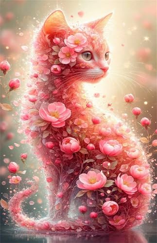 Puzzle 500 Teile Erwachsene Rosa Blumenkatze 52 x 38 cm, Pädagogisches Spiel, Kreative Unterhaltung, Spaß, Klassisches Puzzle für Erwachsene Puzzle 500 Puzzle 500 Teile Erwachsene Rosa Blumenkatze 52 x 38 cm, Pädagogisches Spiel, Kreative Unterhaltung, Spaß, Klassisches Puzzle für Erwachsene Puzzle 500 von Jiian