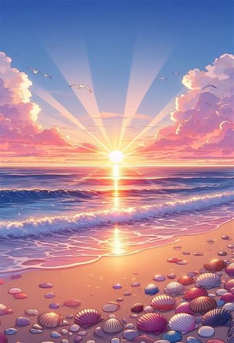Puzzle 500 Teile Erwachsene Sonnenaufgang Ozean Muschel 52 x 38 cm, Pädagogisches Spiel, Kreative Unterhaltung, Spaß, Klassisches Puzzle für Erwachsene Puzzle 500 Puzzle 500 Teile Erwachsene Sonnenaufgang Ozean Muschel 52 x 38 cm, Pädagogisches Spiel, Kreative Unterhaltung, Spaß, Klassisches Puzzle für Erwachsene Puzzle 500 von Jiian