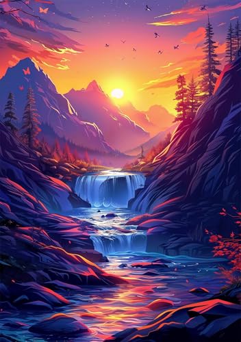 Puzzle 520 Teile für Erwachsene Sonnenuntergang Berg Fluss Impossible Game Pädagogisches Spiel Herausforderndes Rätsel 520 Teile Puzzles 52 x 38 cm Puzzle 520 Teile für Erwachsene Sonnenuntergang Berg Fluss Impossible Game Pädagogisches Spiel Herausforderndes Rätsel 520 Teile Puzzles 52 x 38 cm von Jiian