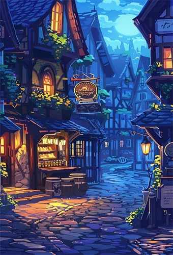 Puzzle 70 Teile für Erwachsene Nachtstadt Impossible Game Pädagogisches Spiel Herausforderndes Rätsel 70 Teile Puzzles 20 x 15 cm von Jiian