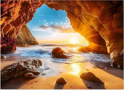 Puzzle 700 Teile, Höhle Sonnenaufgang Puzzle für Erwachsene 52 x 38 cm Herausforderndes Rätsel Puzzlespiele für Die Ganze Familie Geschenke für Frauen Männer Puzzles 700 Puzzle 700 Teile, Höhle Sonnenaufgang Puzzle für Erwachsene 52 x 38 cm Herausforderndes Rätsel Puzzlespiele für Die Ganze Familie Geschenke für Frauen Männer Puzzles 700 von Jiian