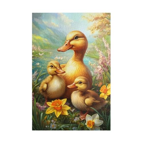 Puzzle 700 Teile, Tierische Enten Puzzle für Erwachsene 52 x 38 cm Herausforderndes Rätsel Puzzlespiele für Die Ganze Familie Geschenke für Frauen Männer Puzzles 700 von Jiian