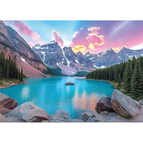 Puzzle 700 Teile Erwachsene Berg Wälder See 52 x 38 cm, Pädagogisches Spiel, Kreative Unterhaltung, Spaß, Klassisches Puzzle für Erwachsene Puzzle 700 von Jiian