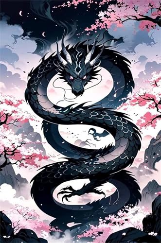 Puzzle 700 Teile Erwachsene Tier Drache Blume 52 x 38 cm, Pädagogisches Spiel, Kreative Unterhaltung, Spaß, Klassisches Puzzle für Erwachsene Puzzle 700 von Jiian