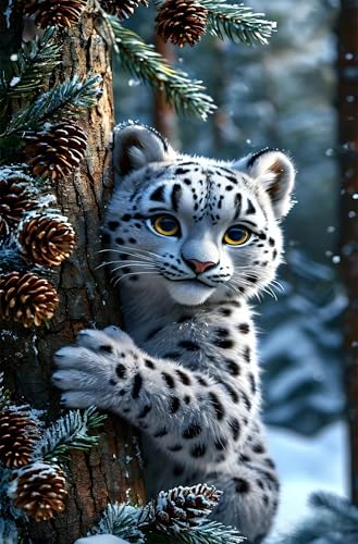 Puzzle 700 Teile Erwachsene Tier Leopard Baum 52 x 38 cm, Pädagogisches Spiel, Kreative Unterhaltung, Spaß, Klassisches Puzzle für Erwachsene Puzzle 700 von Jiian