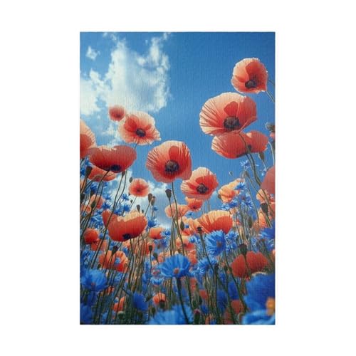 Puzzles für Erwachsene 1000 Teile Himmelsmohn 75 x 50 cm Puzzle Erwachsene Klassische Puzzles Pädagogisches Spiel Impossible Herausforderung 1000 Teile Puzzle von Jiian