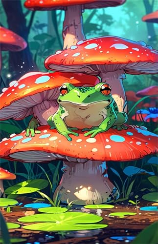 Puzzles für Erwachsene 1000 Teile Pilzfrösche 75 x 50 cm Puzzle Erwachsene Klassische Puzzles Pädagogisches Spiel Impossible Herausforderung 1000 Teile Puzzle von Jiian