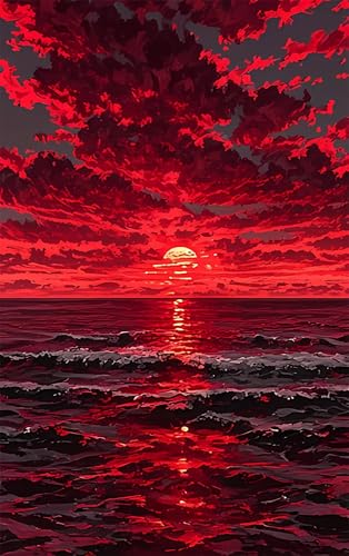 Puzzles für Erwachsene 1000 Teile Roter Sonnenaufgang Ozean 75 x 50 cm Puzzle Erwachsene Klassische Puzzles Pädagogisches Spiel Impossible Herausforderung 1000 Teile Puzzle von Jiian