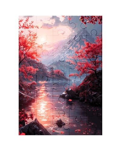 Puzzles für Erwachsene 1000 Teile Sonnenaufgangsfluss 75 x 50 cm Puzzle Erwachsene Klassische Puzzles Pädagogisches Spiel Impossible Herausforderung 1000 Teile Puzzle von Jiian